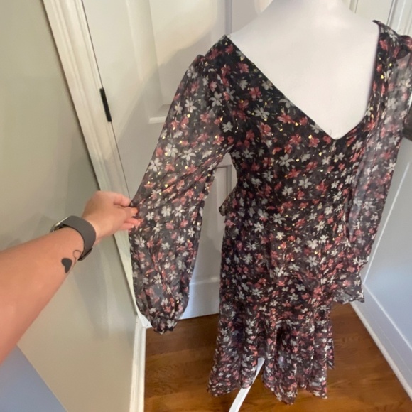 ASTR the Label Floral Print Midi Dress Black Combo 33470 - Picture 7 of 15